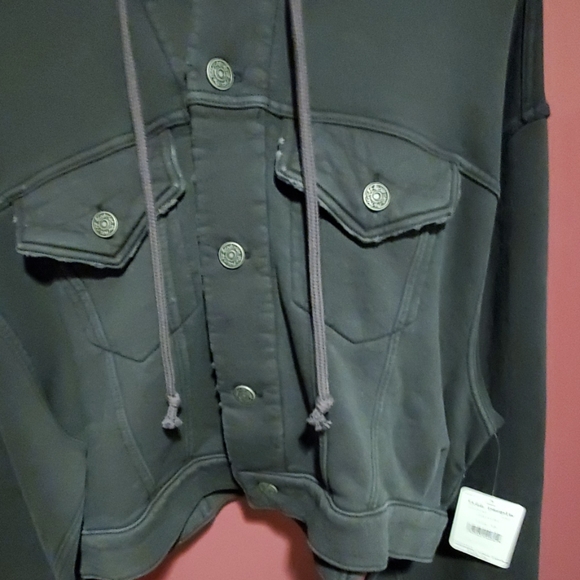 Free People Cotton Button-Up Hoodie - Picture 3 of 5